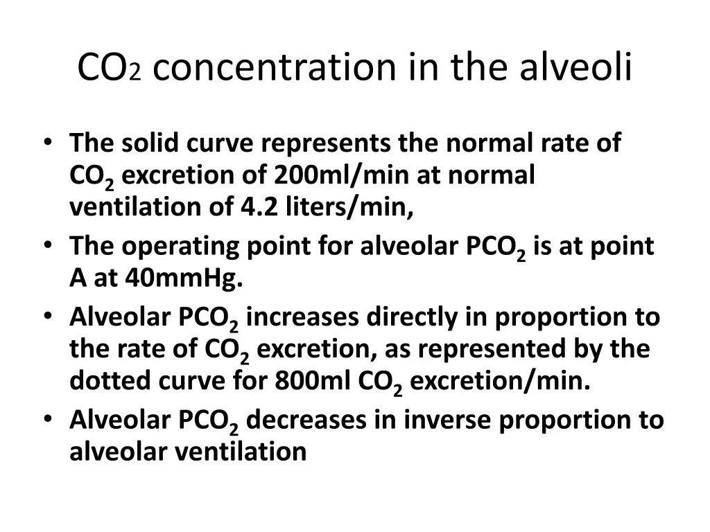 co 2 concentration in the alveoli