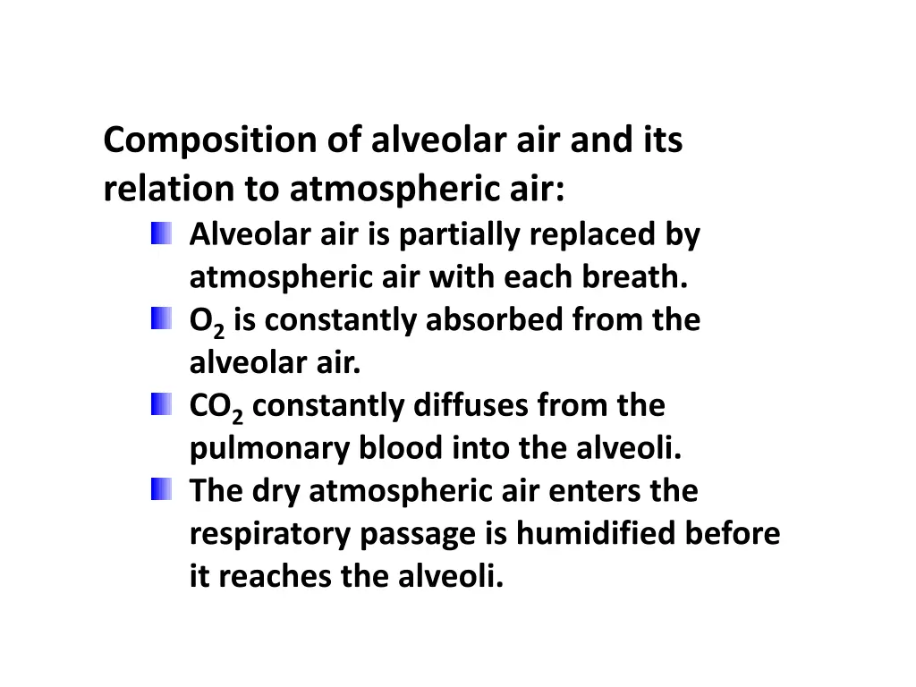 composition of alveolar air and its relation
