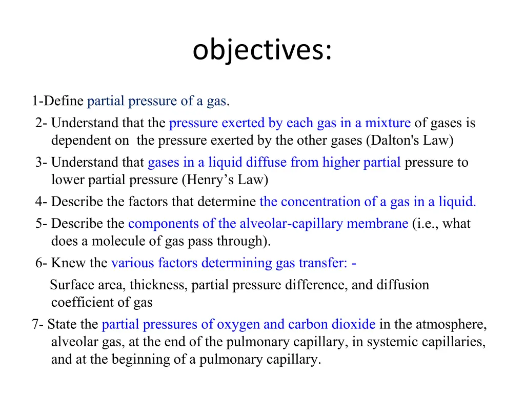 objectives