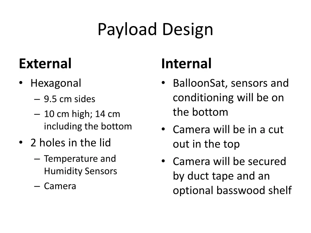 payload design