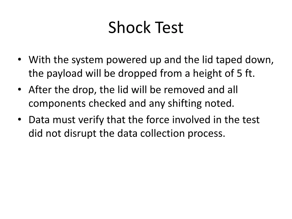 shock test