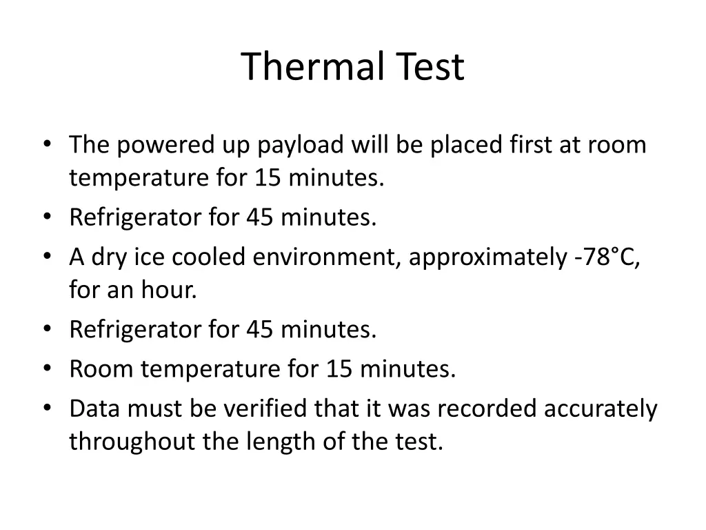 thermal test