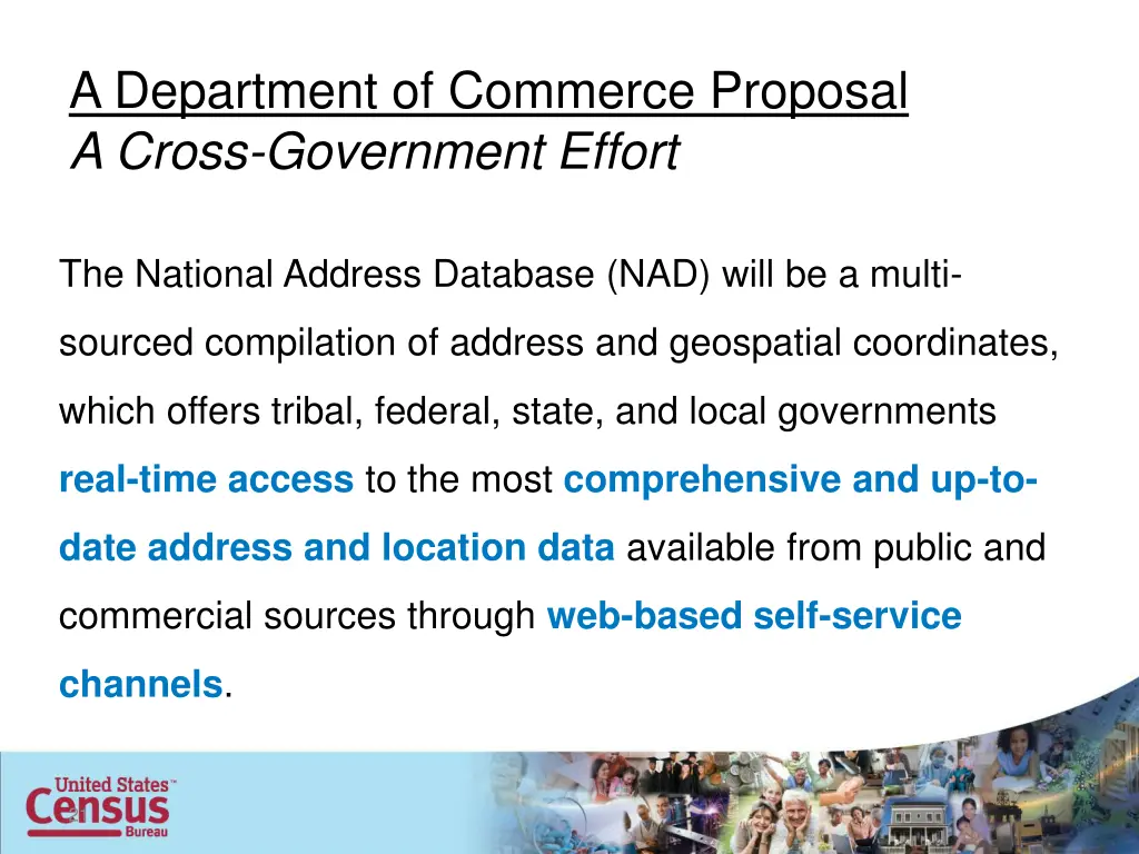 a department of commerce proposal a cross