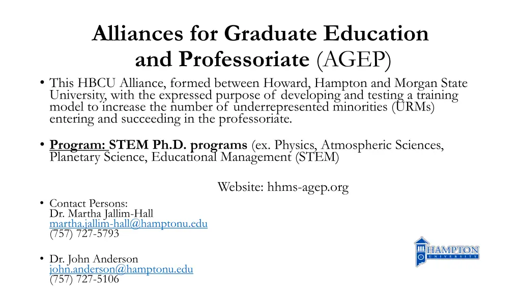 alliances for graduate education