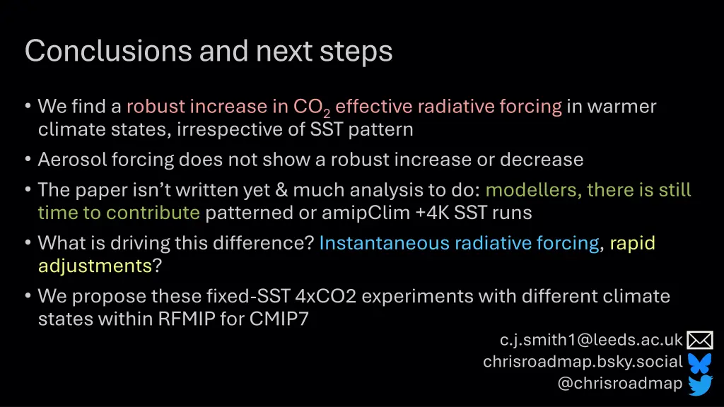 conclusions and next steps