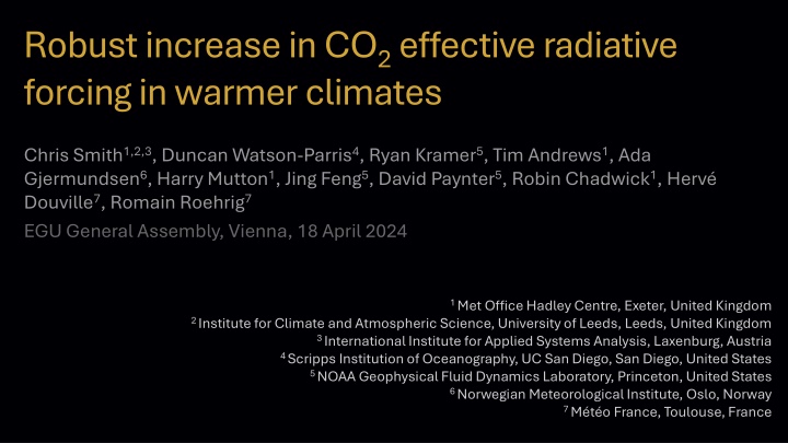 robust increase in co 2 effective radiative