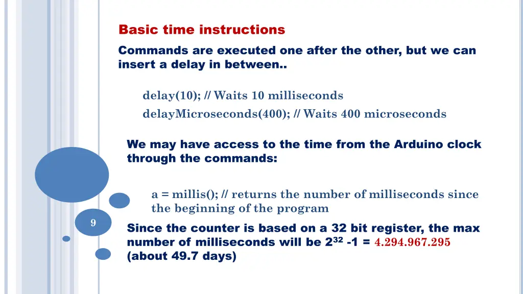 basic time instructions