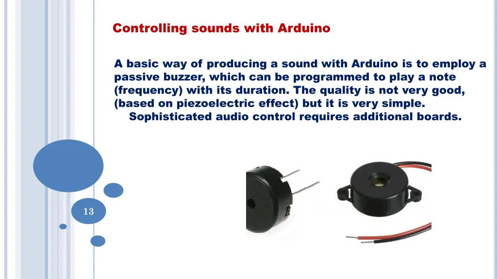 controlling sounds with arduino