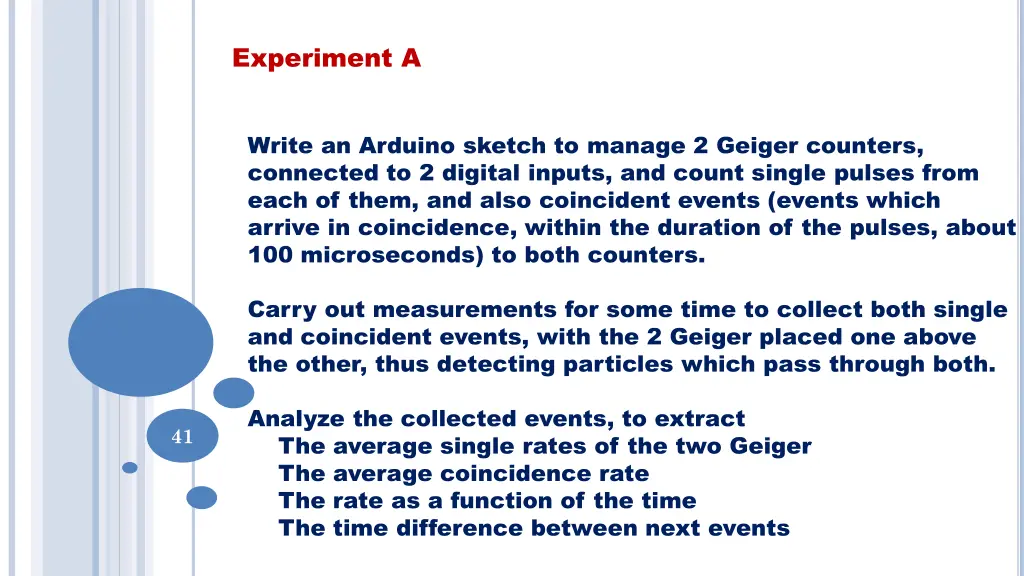 experiment a