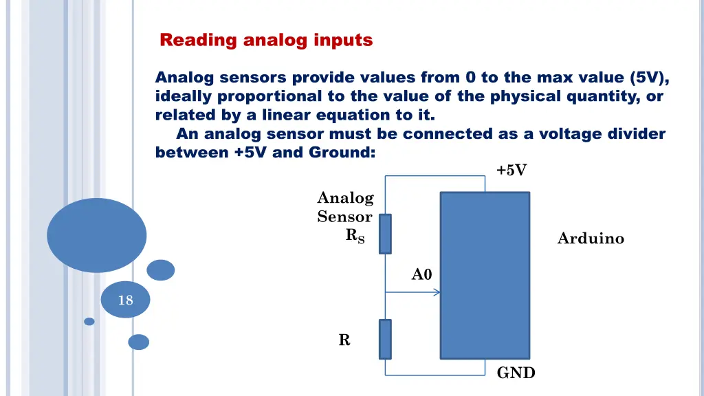 reading analog inputs