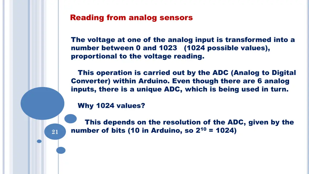 reading from analog sensors