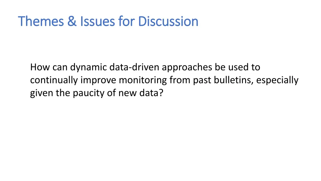 themes issues for discussion themes issues 2