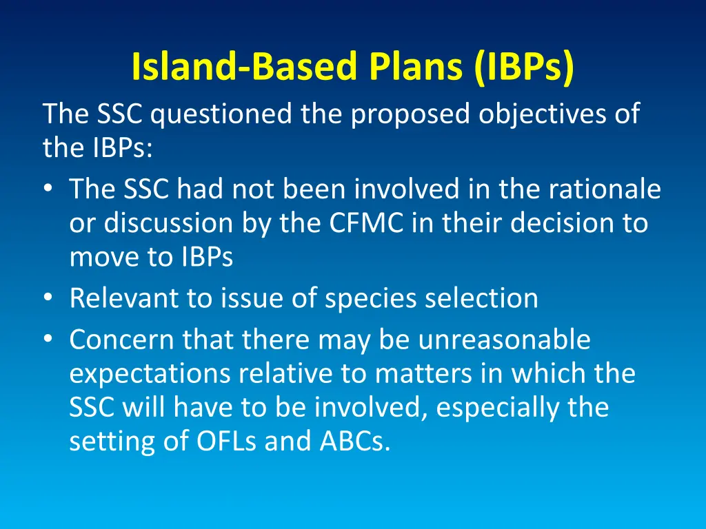 island based plans ibps the ssc questioned