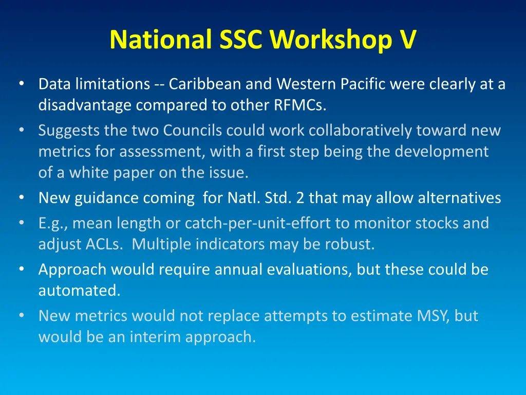 national ssc workshop v 1