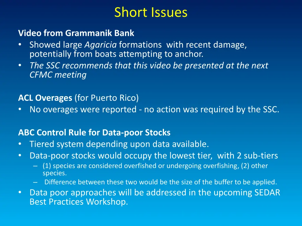 short issues