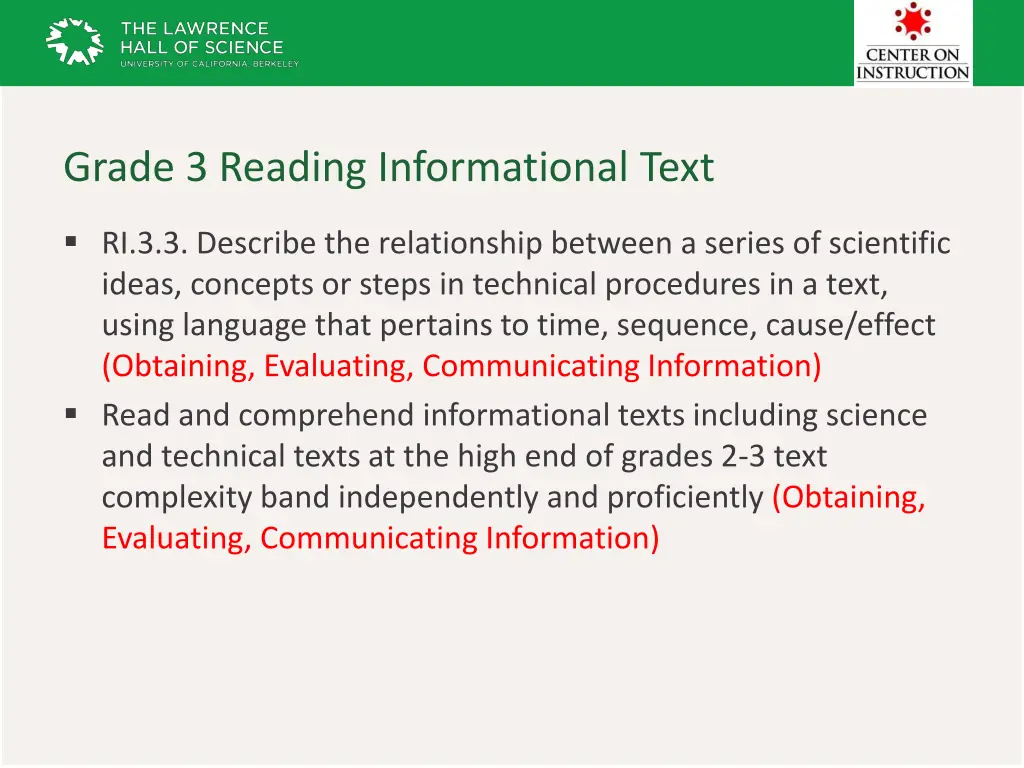 grade 3 reading informational text