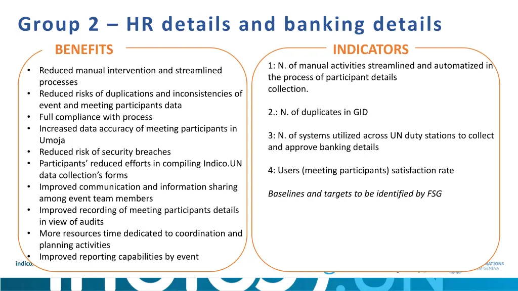 group 2 hr details and banking details benefits