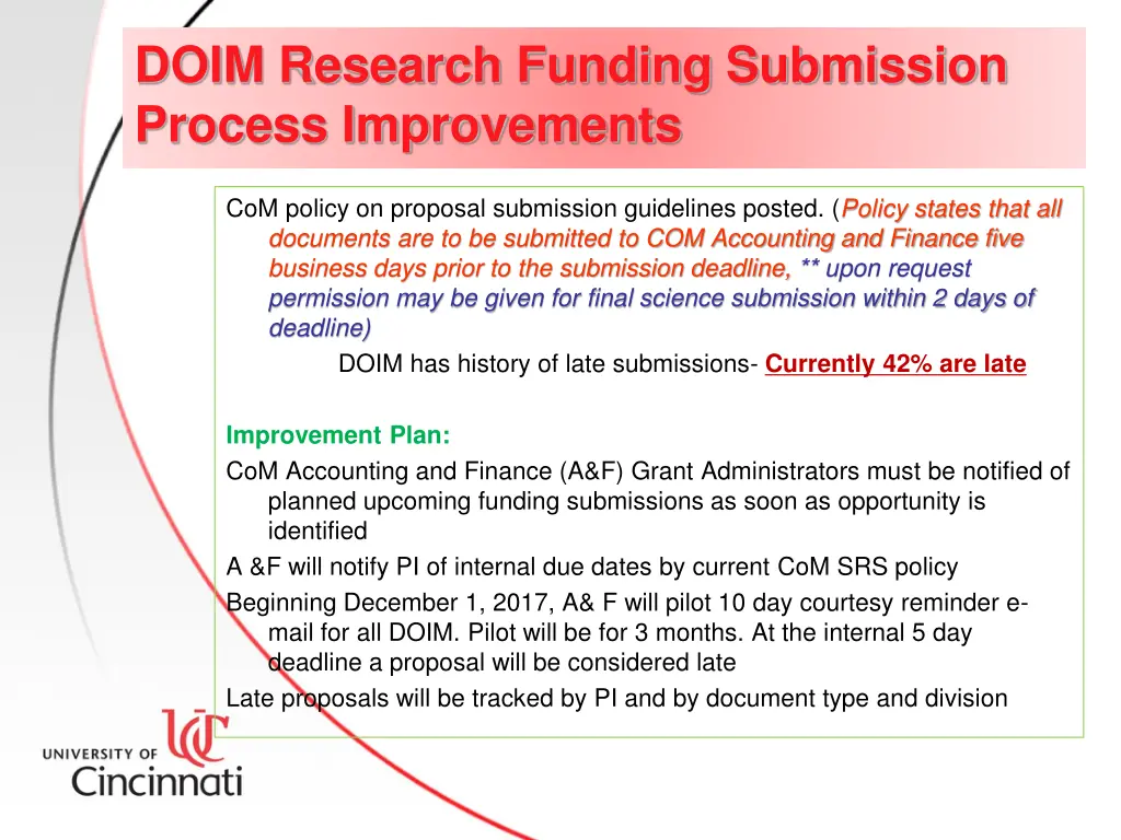 doim research funding submission process