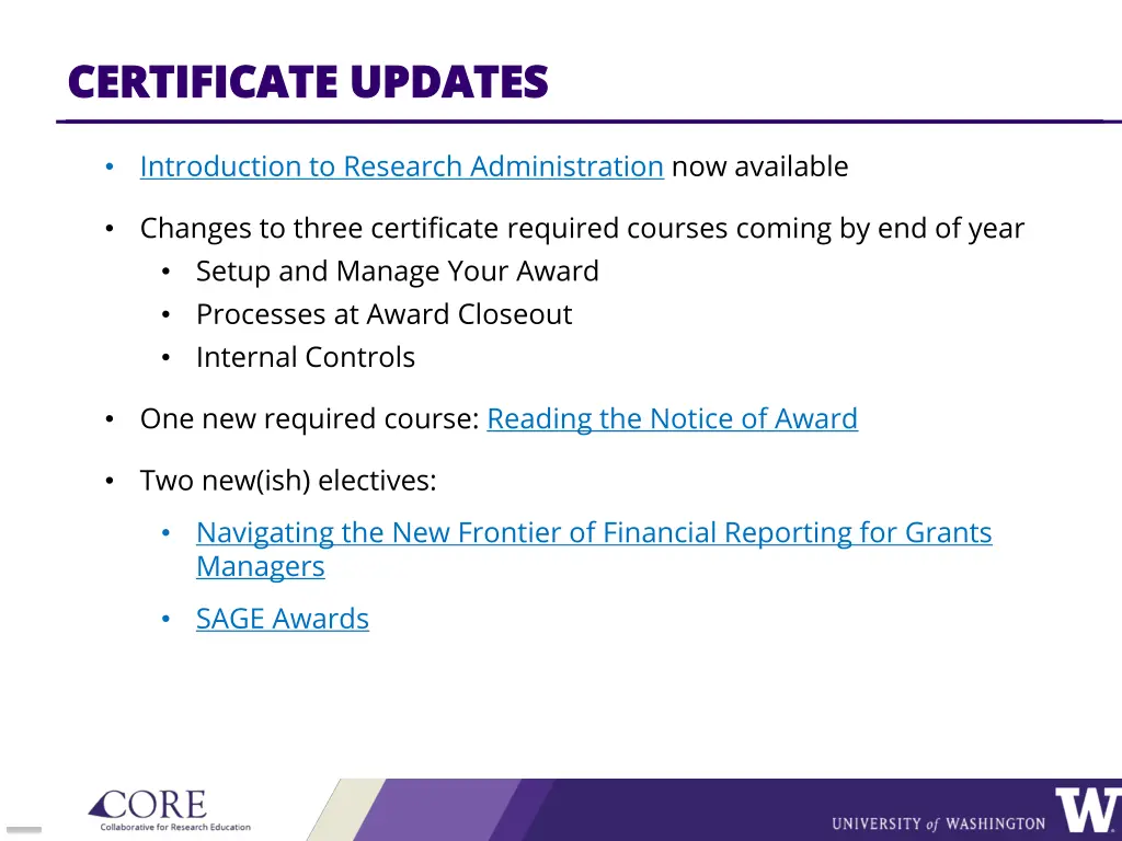 certificate updates certificate updates