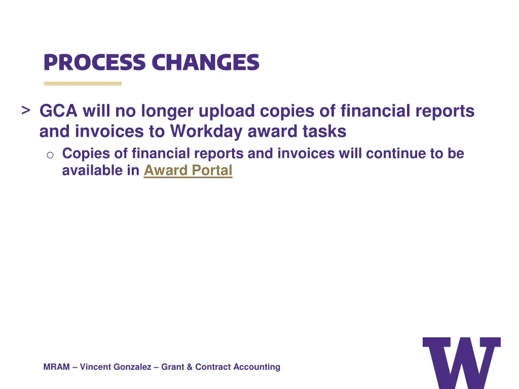 process changes 1