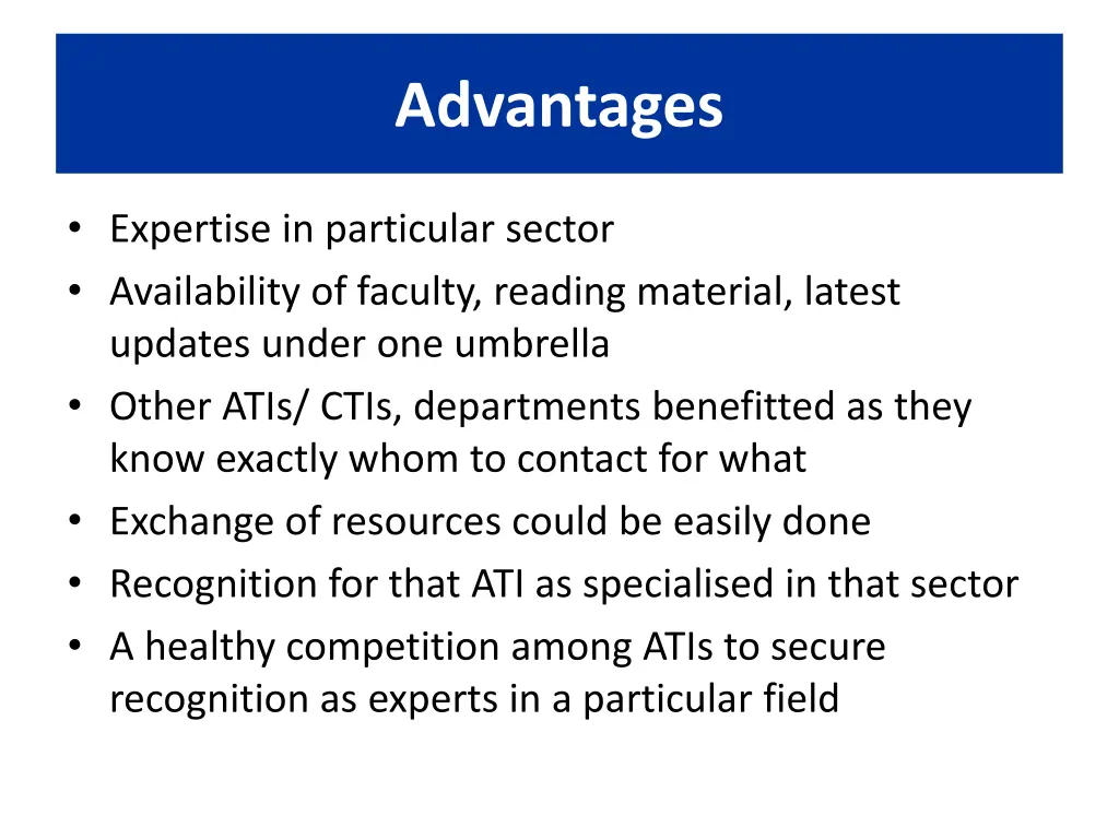 advantages