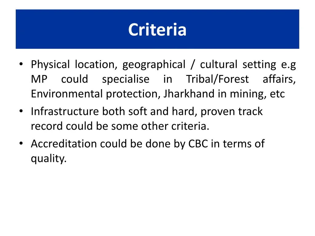 criteria
