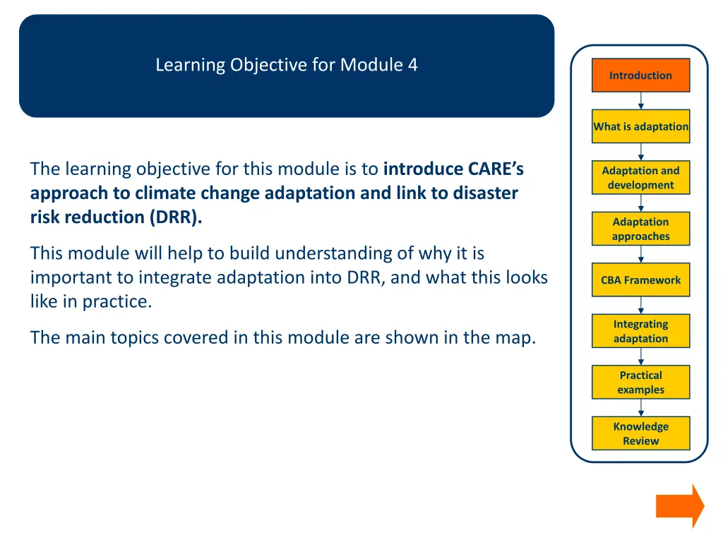 learning objective for module 4