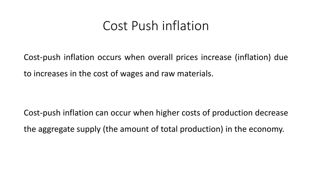 cost push inflation 2