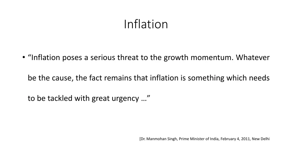 inflation