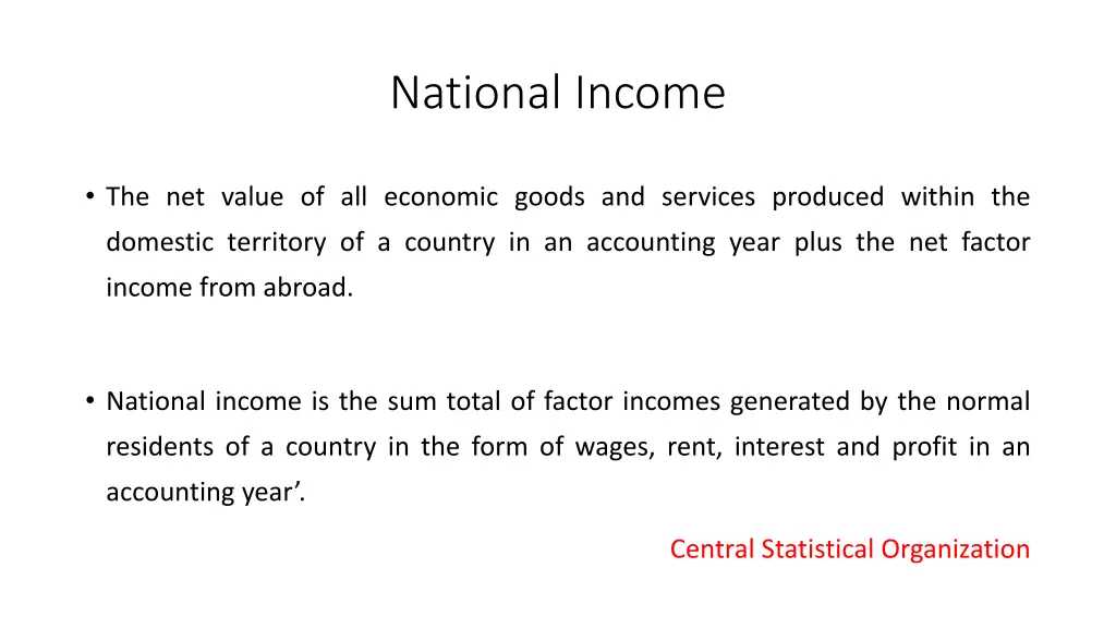 national income