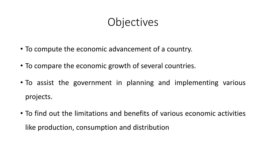 objectives