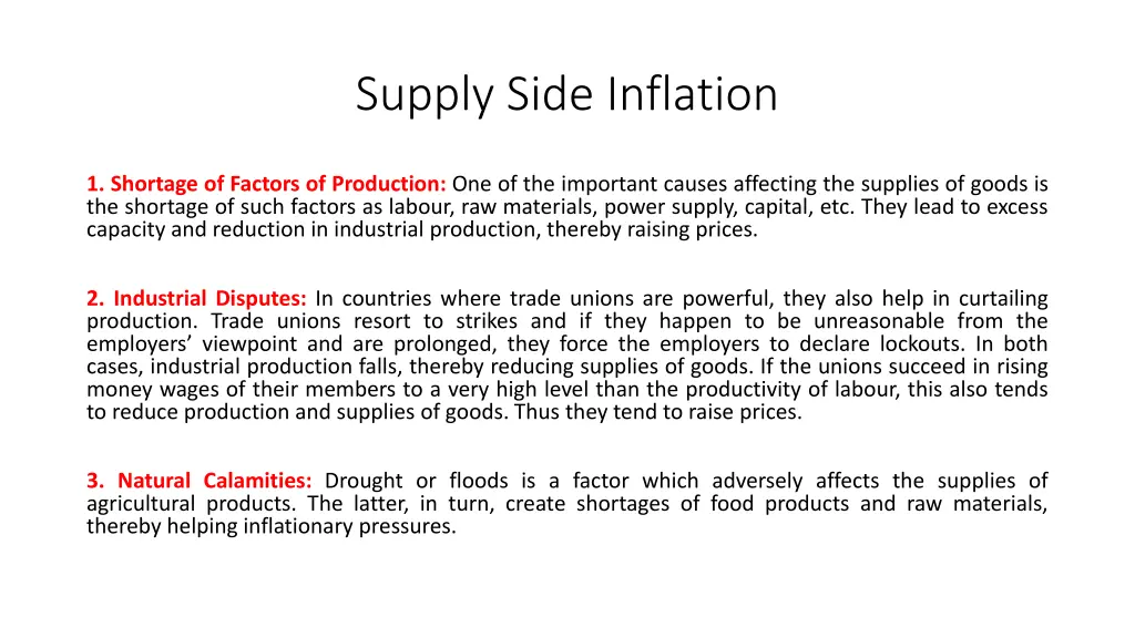 supply side inflation 1