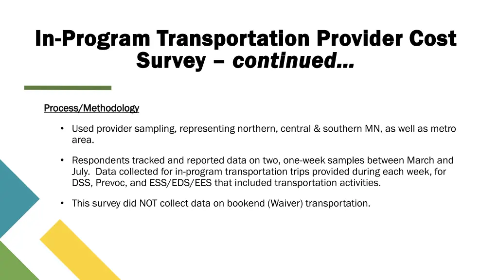 in in program transportation provider cost 1