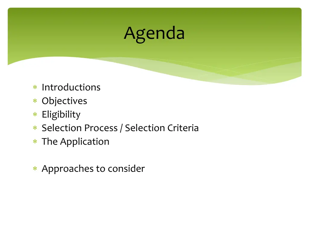 agenda
