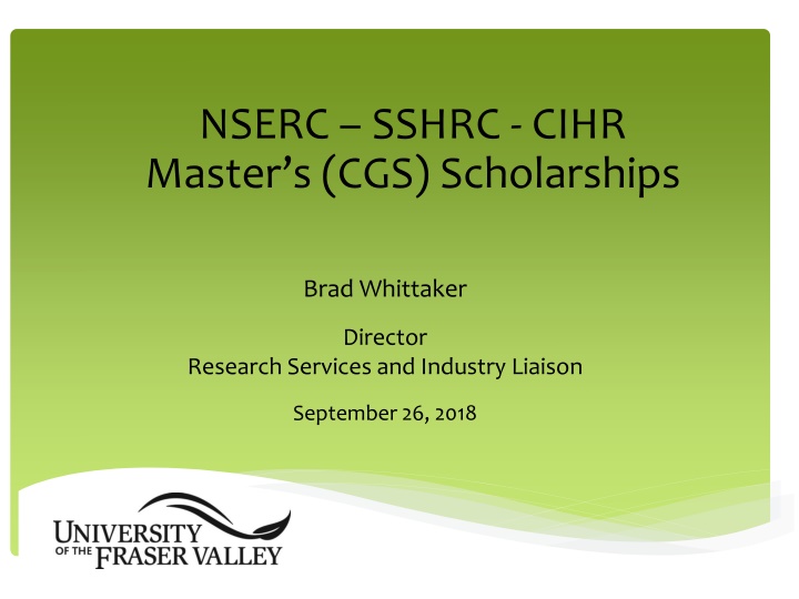 nserc sshrc cihr master s cgs scholarships