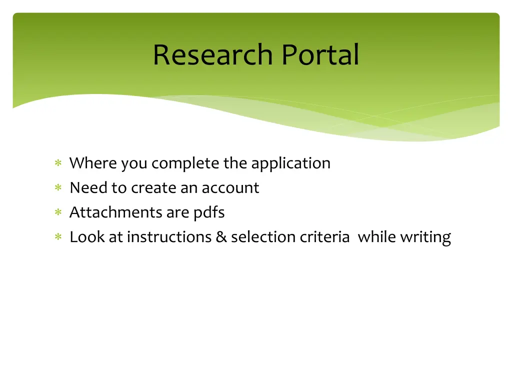 research portal
