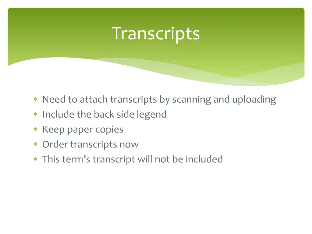 transcripts