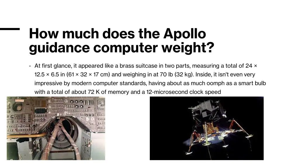 how much does the apollo guidance computer weight
