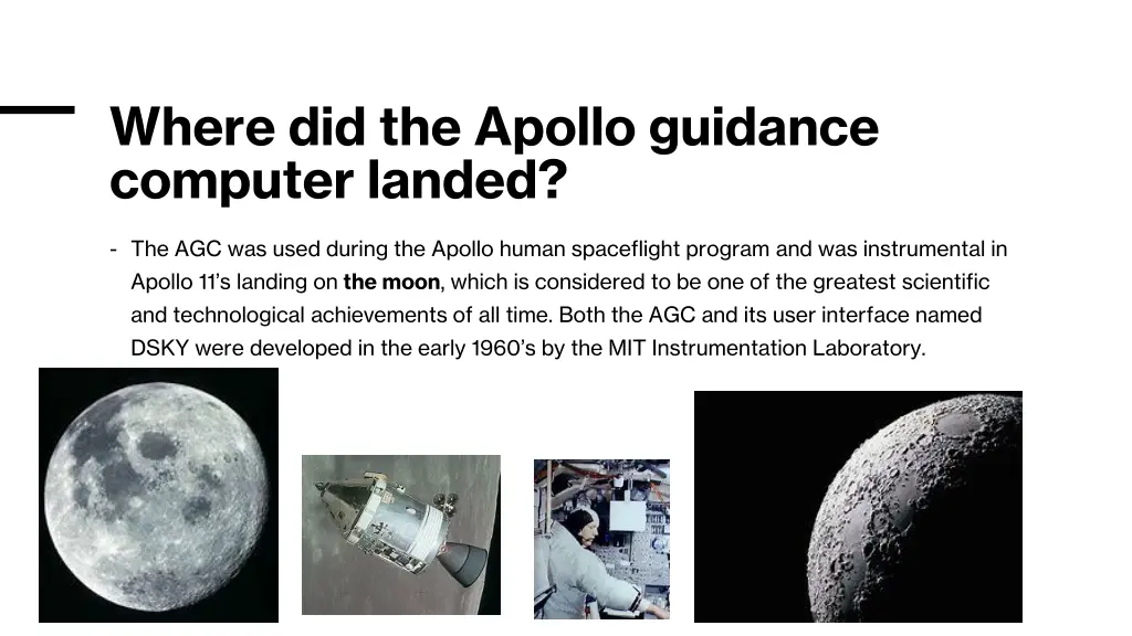 where did the apollo guidance computer landed