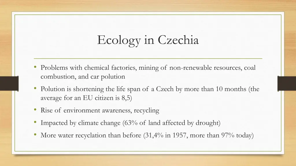 ecology in czechia