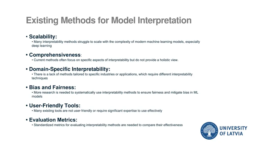existing methods for model interpretation 1