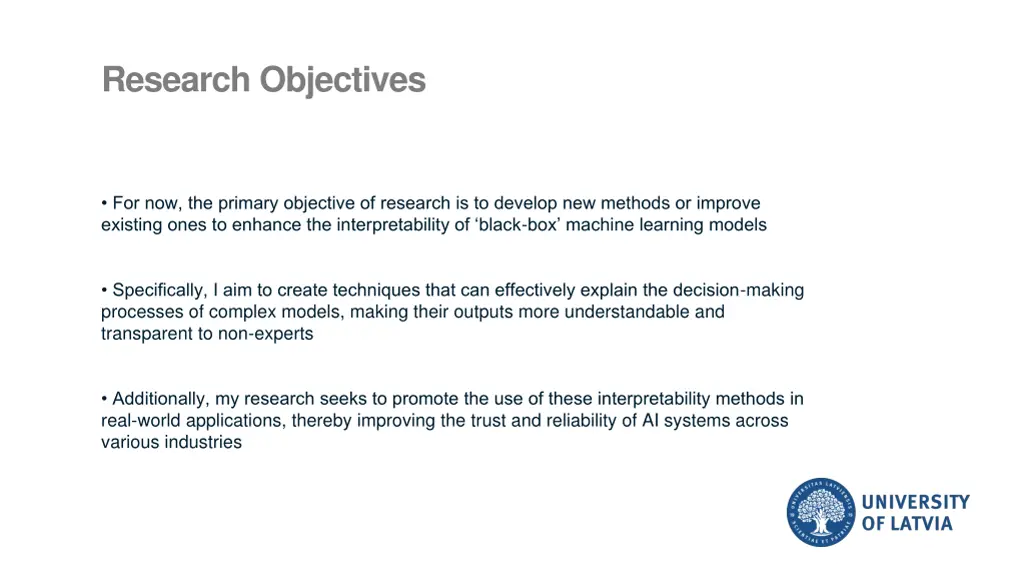 research objectives