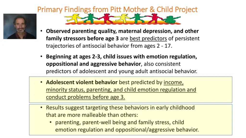 primary findings from pitt mother child project