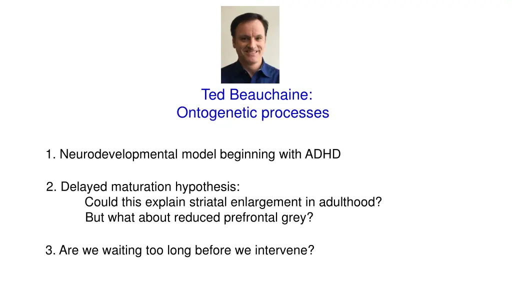 ted beauchaine ontogenetic processes