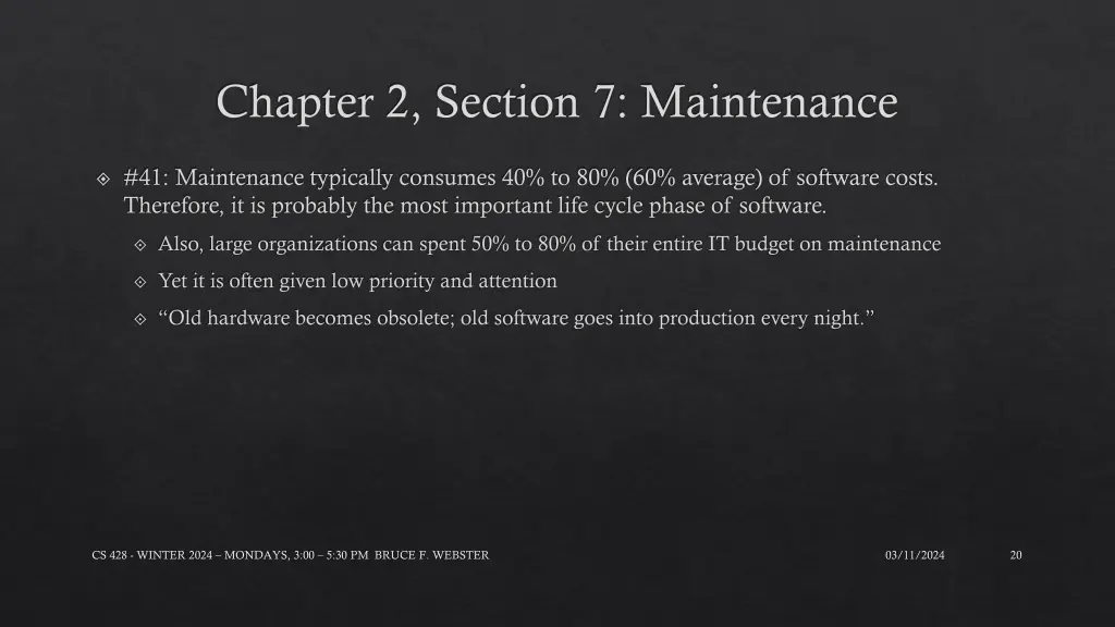 chapter 2 section 7 maintenance
