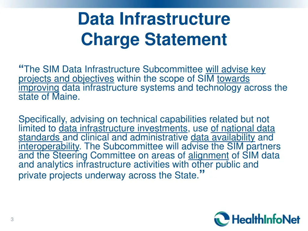 data infrastructure charge statement