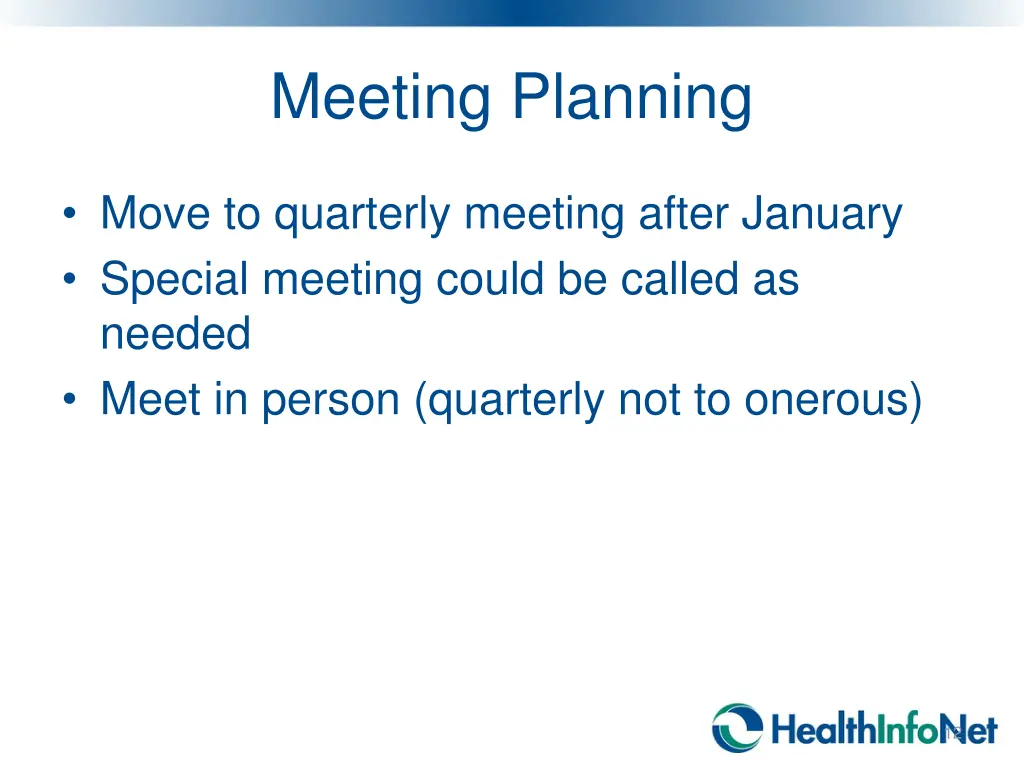 meeting planning