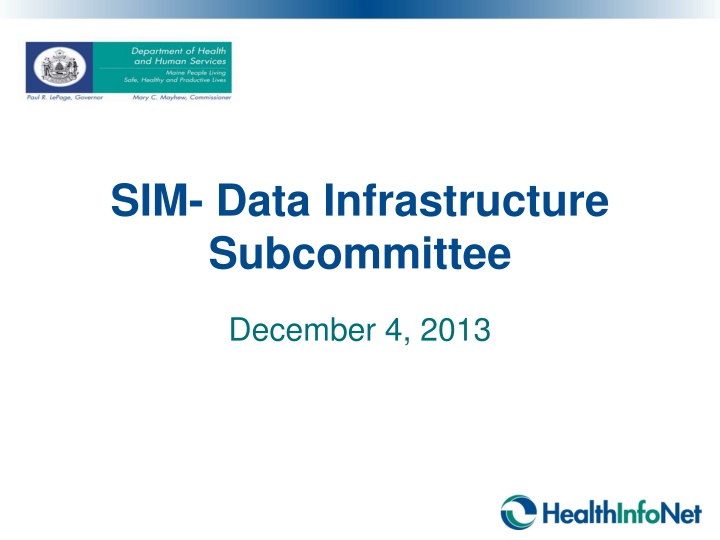 sim data infrastructure subcommittee