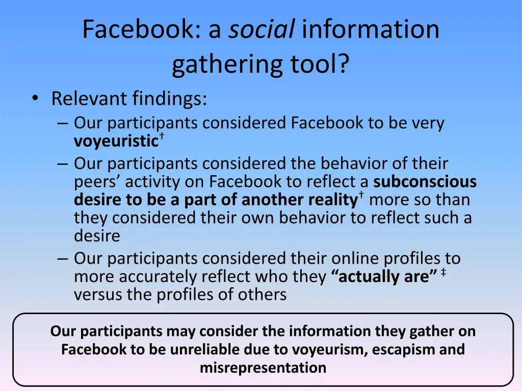 facebook a social information gathering tool