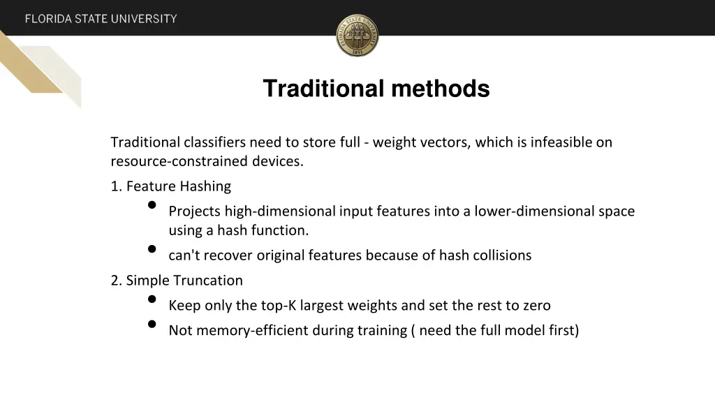 traditional methods